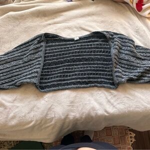 Wild Fable Charcoal Striped Shrug